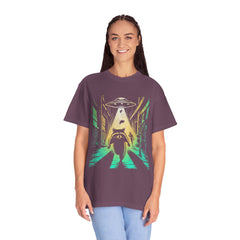 Raccoon UFO Funny Comfort Colors Graphic T-Shirt