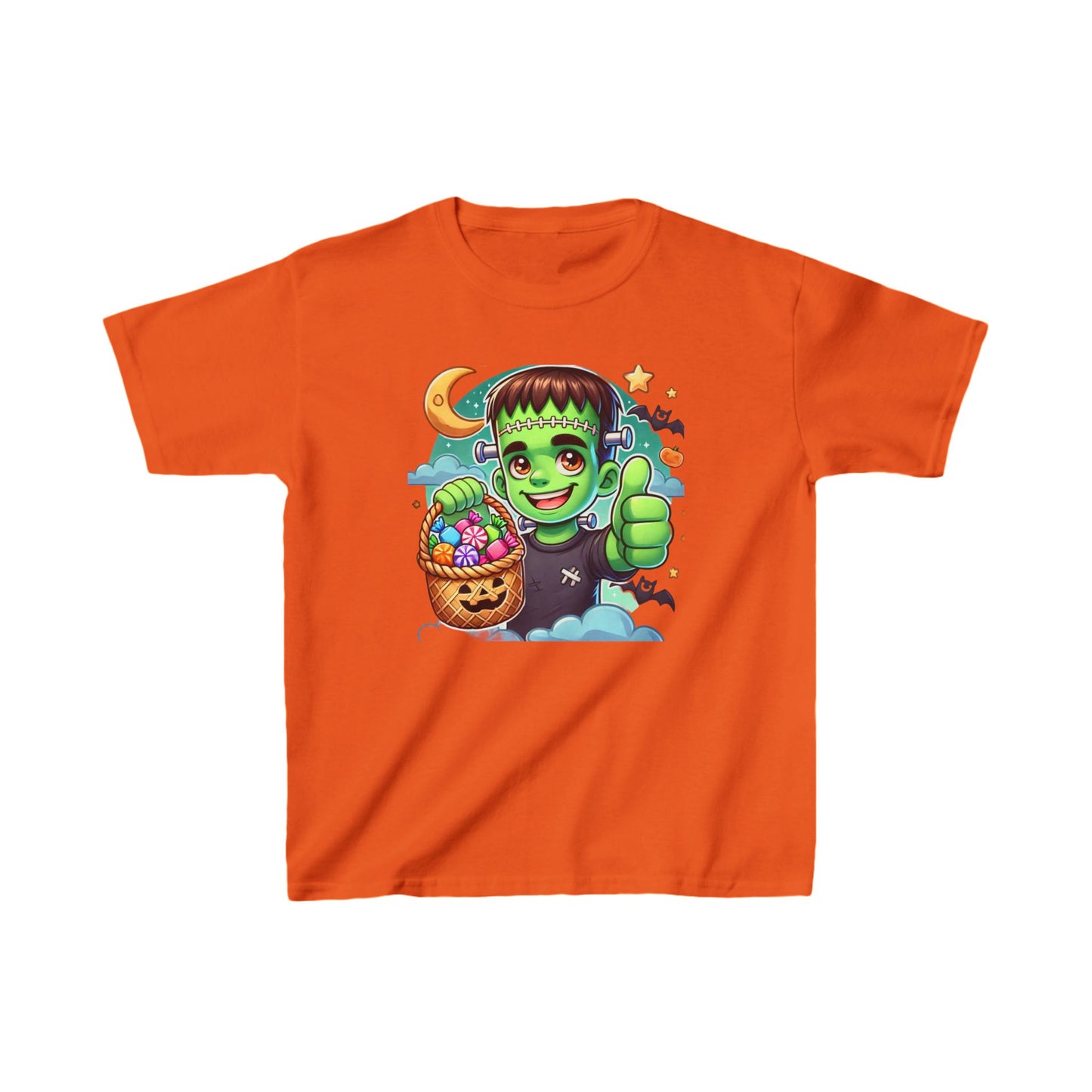 Cute Frankie Stein Trick Or Treat - Kids Heavy Cotton™ Tee