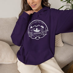 The Hideout Adventure Hoodie – Lake Ariel, PA Mountain Graphic Hooded Sweatshirt