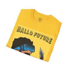Hallo Future Pop Art Guy Unisex Softstyle T-Shirt
