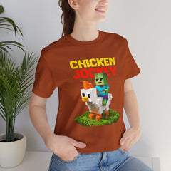 Video Game Chicken Jockey Tee - Unisex Short Sleeve T-Shirt