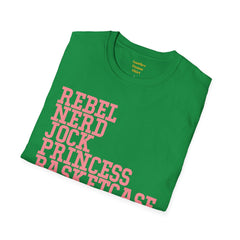THE BREAKFAST CLUB - Rebel, Nerd, Jock, Princess,  Basketcase -  Unisex Softstyle T Shirt, You Forget About Me, Christmas Gift, For Her