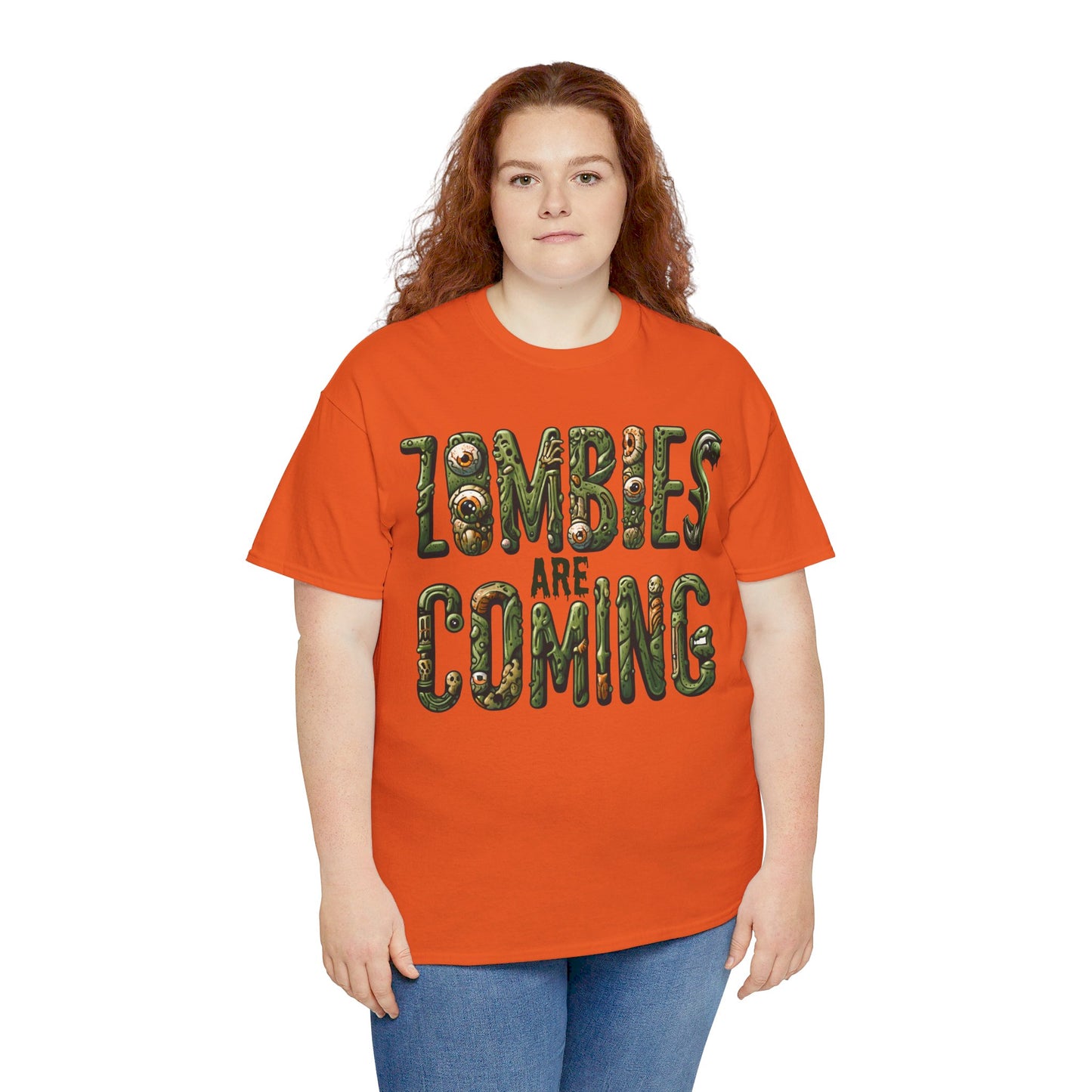 ZOMBIES ARE COMING! Graphic Unisex Heavy Cotton Tee