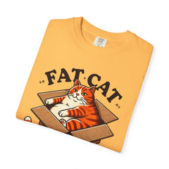 Fat Cat Happy Cat Graphic T-Shirt — Garment-Dyed Unisex Tee