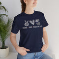 Peace Love Back The Blue in Arizona, Graphic Unisex Short Sleeve Tee