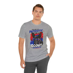 Personalized With Your Dogs Image and Name Patriotic Unisex Jersey Short Sleeve Tee