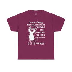Clumsy Funny Penguin Graphic Tee | Unisex Heavy Cotton Tee | Great Gift for Animal Lovers, Birthdays, Casual Wear, Humorous Gifts, Everyday Style