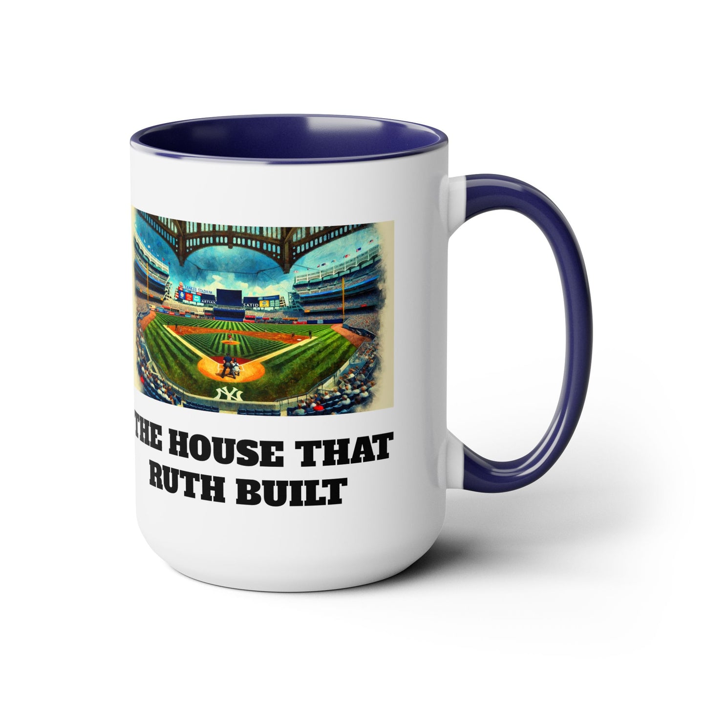 YANKEE STADIUM graphic mug, Two-Tone Coffee 15 oz Mug