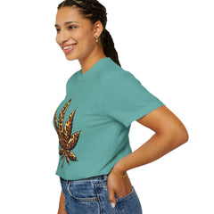 Vintage Leopard Cannabis Leaf T-shirt — Weed Lover Stoner Gift
