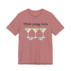 Mah-jongg-tinis  / Mahjong Martini graphics  / Unisex Jersey Short Sleeve Tee /  See Our Matching Tote Bags and Coffee Mugs