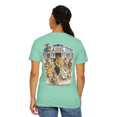 Front Logo Back Graphic Baldwin Harbor Animal Hospital "Who Let the Cats Out?" T Shirt