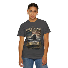 USS Patrick Henry SSBN 599 Submarine T-Shirt with a quote from its namesake