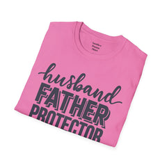 Husband Father Protector Hero Unisex Softstyle T-Shirt