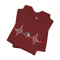 Billards Heart Beat Eight Ball Graphic - Unisex Jersey Short Sleeve Tee