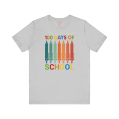 100 DAYS OF SCHOOL - Unisex Jersey Short Sleeve Tee | Elementary School Holiday, Gift For Her, Gift For Him, Teacher Shirt, Classroom Shirt