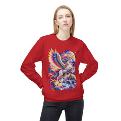 Whimsical Rainbow Winged Unicorn Sweatshirt