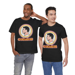 Graphic Tee - Funny Caucasians Satire Head Shot Unisex Jersey Short Sleeve Tee