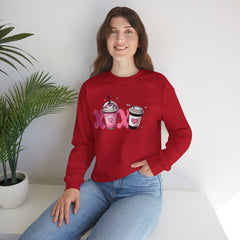 Woman's Love Coffee Valentine -  Unisex Heavy Blend™ Crewneck Sweatshirt