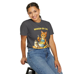 Whisker Cat Baking T-Shirt — Cute Cat Chef Graphic Tee