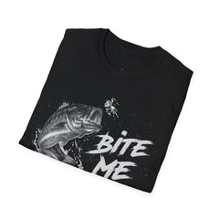 Bite Me Unisex Softstyle T-Shirt  A unique gift idea for people who love to fish