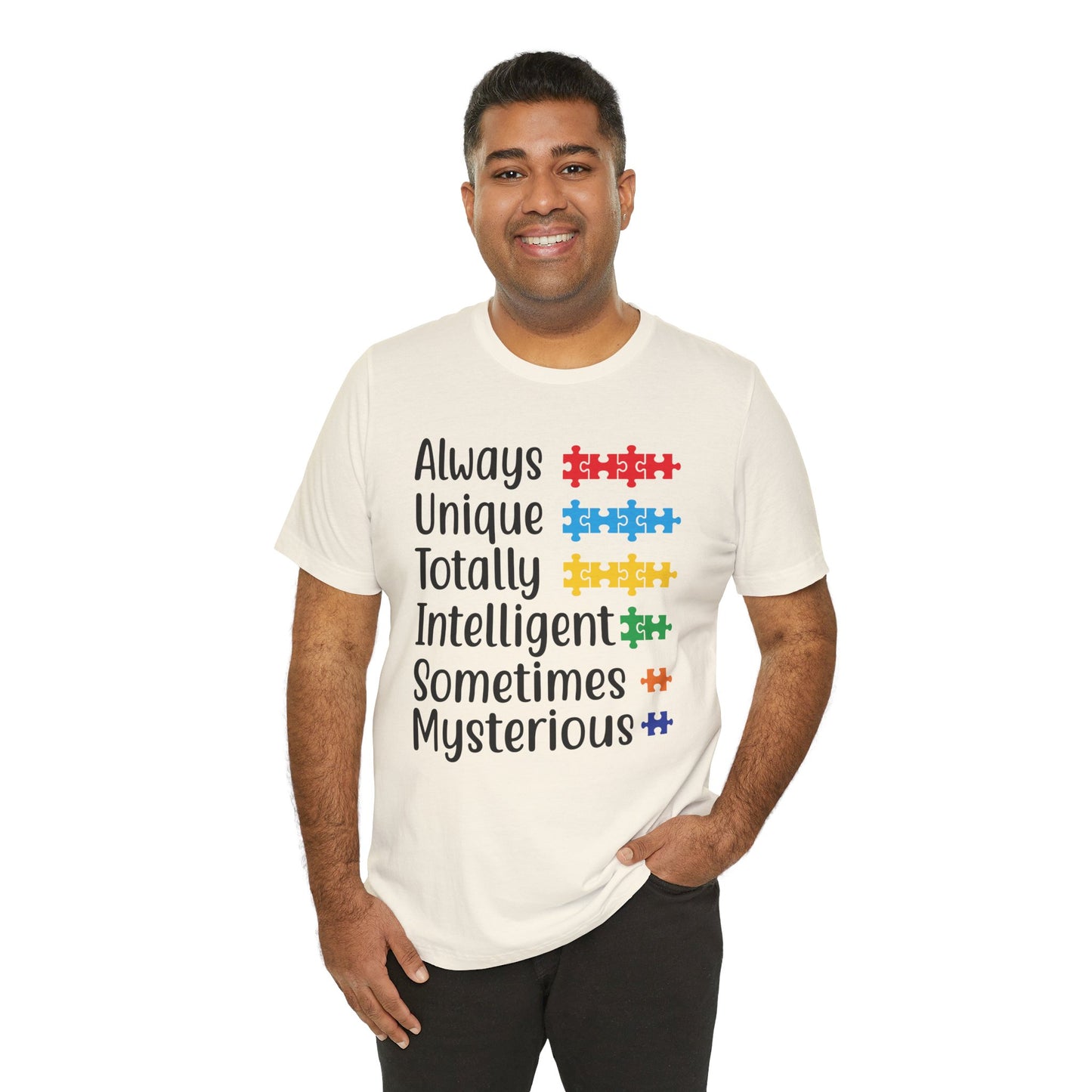 Autism - Always Unique Totally Intelligent Sometimes Mysterious Unisex Softstyle T-Shirt