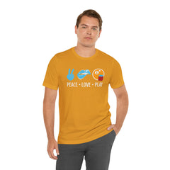 PEACE LOVE play BILLARD - Graphic Unisex Jersey Short Sleeve Tee