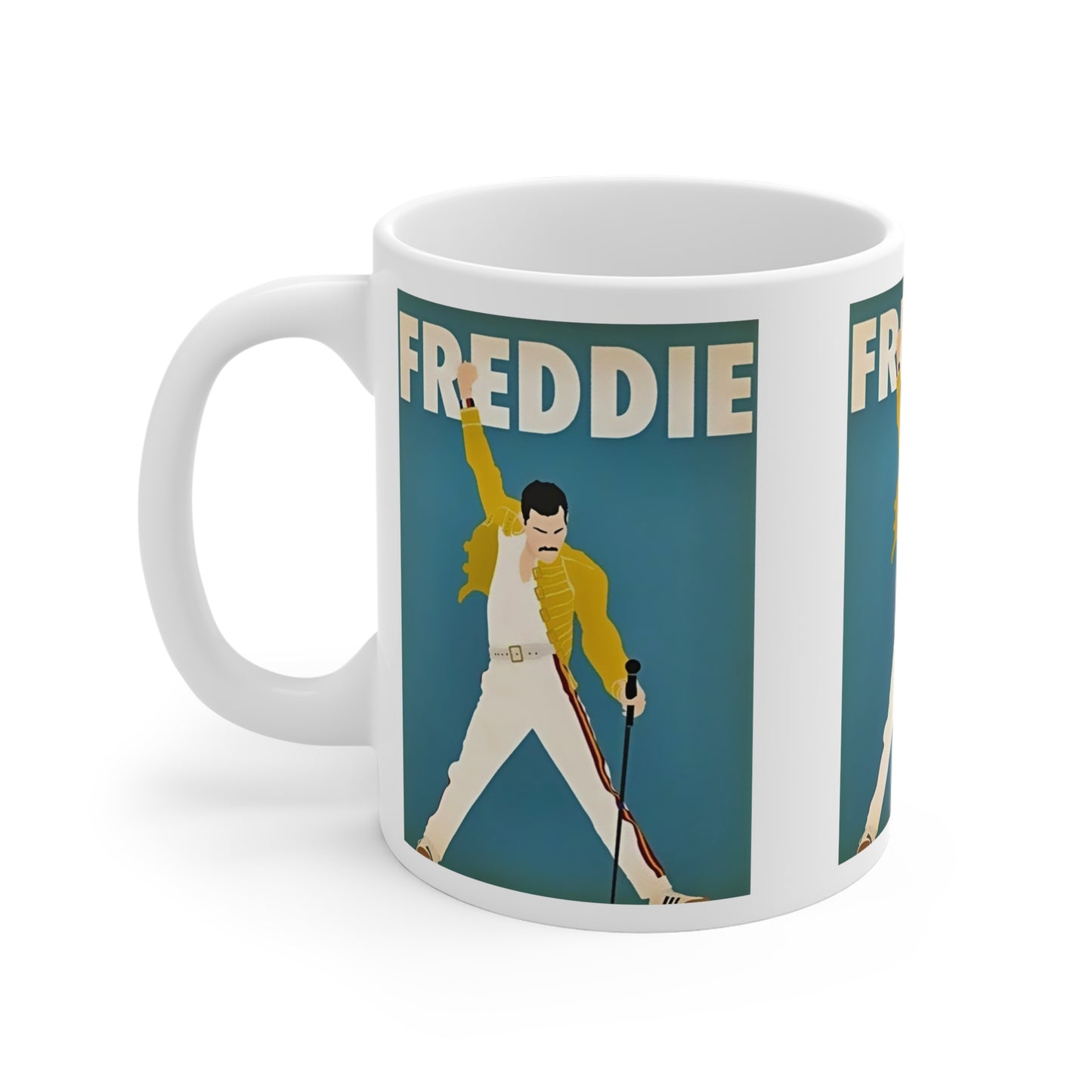 Freddie Mercury On Stage, Three Graphic Image Ceramic Mugs (11oz\15oz\20oz)