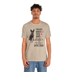 Personalized Dog Dad T‑Shirt — "Treats. Walks. Toys. Naps." Father's Day Gift