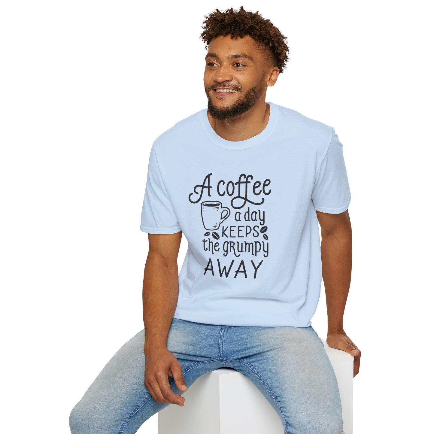 A COFFEE A Day Keeps The Grumpy Away Unisex Softstyle T-Shirt