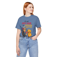 Wisdom Glitter Tee: Funny Gift for Dog Lovers, Mother's Day, Birthday, Casual Wear, Unisex Shirt