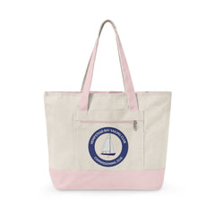 Hempstead Bay Sailing Club Commencement 2026 Canvas Tote Bag — Nautical Sailboat Club Zippered Tote