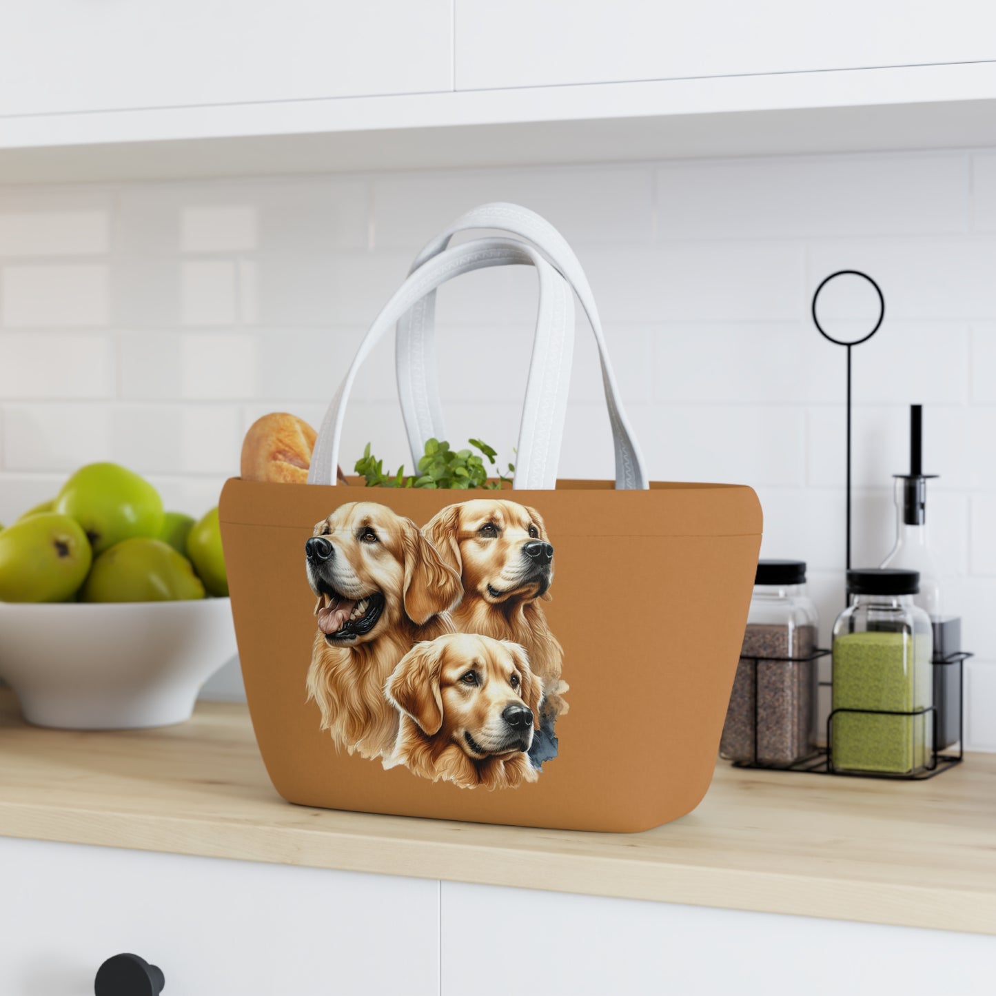 Trio Of Golden Retrievers - Lunch Bag