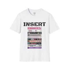 THE 80S VHS Tape Stack  - Unisex Softstyle T Shirt