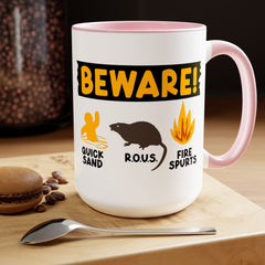 Funny Movie Mug, BEWARE! Quicksand R.O.U.S. Fire Spurts, Pop Culture, Princess Bride Mug, 80s Movie Classic, Unique Fan Gift, Cult Classic