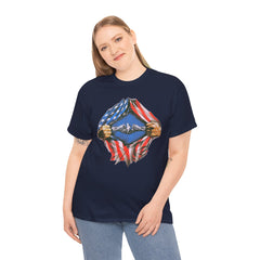 United States Navy Super Submariner tear open T Shirt, Red White and Blue, Patriotic Tee