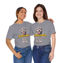 My Therapist Has A Wet Nose Personalized with your dog(s) image T-Shirt