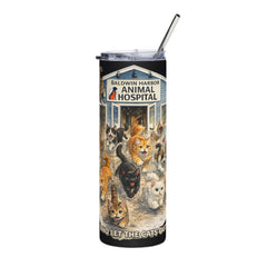 "Who Let the Cats Out?" Baldwin Harbor Animal Hospital 20oz Stainless Steel Tumbler