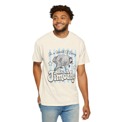 Be A Timothy T-Shirt — Retro Raccoon Graphic Tee ("In a World of Boring")