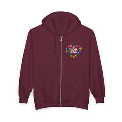 Colorful Teacher Of Tiny Humans Zippered Hoodie