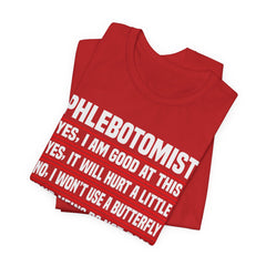 Phlebotomist Humor Tee, Funny Medical Shirt, Nurse Gift, Blood Tech Wear, Cute Phlebotomy Humor, Healthcare Apparel