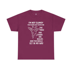 Clumsy Funny Goat Graphic Tee | Unisex Heavy Cotton Tee | Great Gift for Animal Lovers, Birthdays, Casual Wear, Humorous Gifts, Everyday Style
