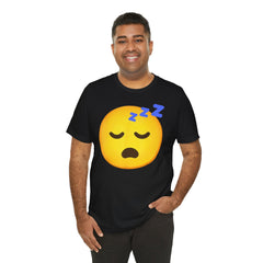 Emoji Whos Sleepy - Graphic Unisex Jersey Short Sleeve Tee