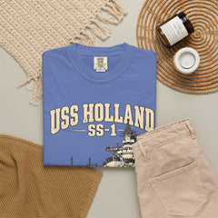 USS Holland SS-1 Submarine Vintage Graphic T-Shirt — Navy History Tee