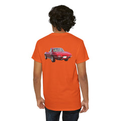 Red Corvette Summer Unisex Tee - I'm Vetted For Life Front and Back Image T Shirt