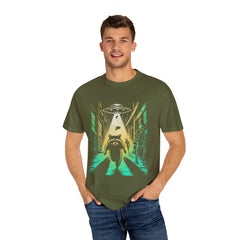 Raccoon UFO Funny Comfort Colors Graphic T-Shirt