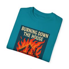 Funny I'm Not A Pyro I'm Just A Talking Head Music-Inspired Unisex T-Shirt - Burning Down the House Design