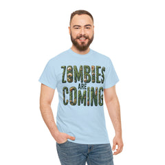 ZOMBIES ARE COMING! Graphic Unisex Heavy Cotton Tee