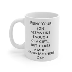 Mom humor mug, funny mom gift, gift from son, unique mom gift, coffee lover mug, humorous mug, Mothers Day mug, present for mom, mom fun mug