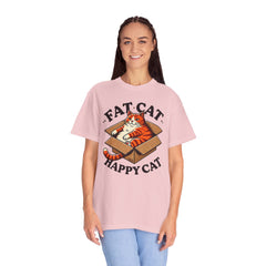 Fat Cat Happy Cat Graphic T-Shirt — Garment-Dyed Unisex Tee