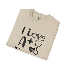I Love A Nurse - Unisex Softstyle T-Shirt | Nurse Awareness,Gift For Him,Scrubs Lover,Hospital Staff,Gift For Her,RN, Registered Nurse